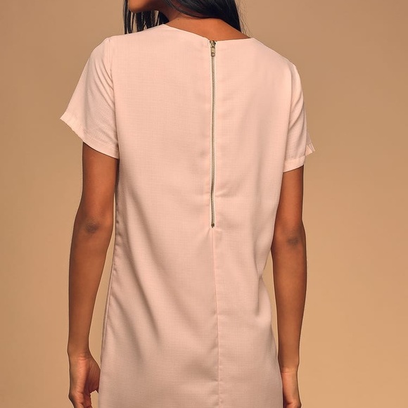 NWT Lulu’s Shift and Shout Shift Dress, Blush Pink - Picture 6 of 8